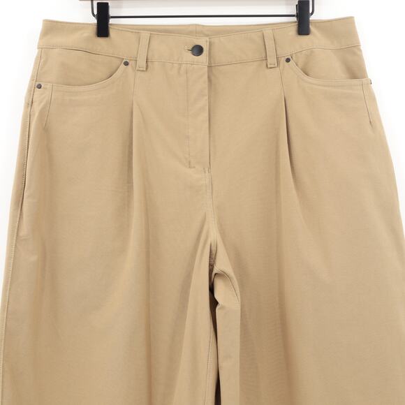 Lululemon City Sleek Mid Rise Barrel Leg Pant Light Utilitch Filbert Tan Sz 33 - Picture 3 of 8